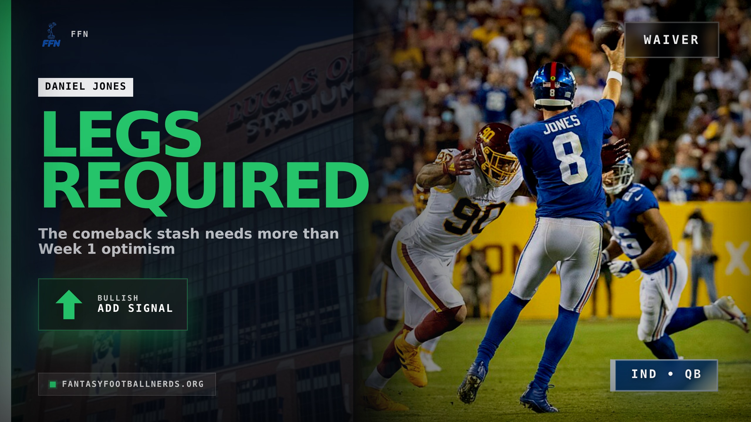 Daniel Jones Needs His Legs Back to Be a Superflex Stash