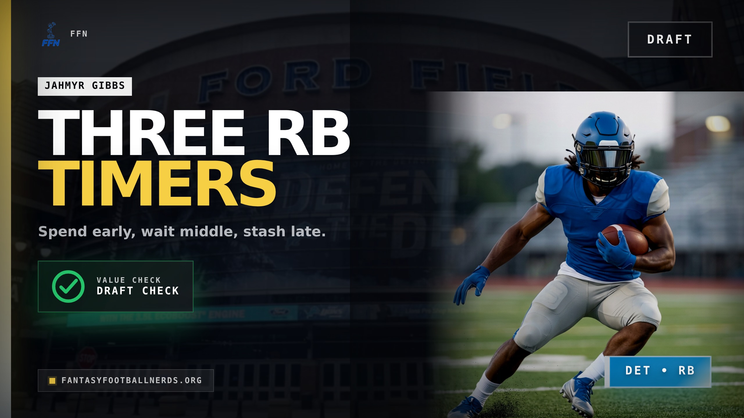 Draft Gibbs, Wait on Montgomery, Stash Pacheco