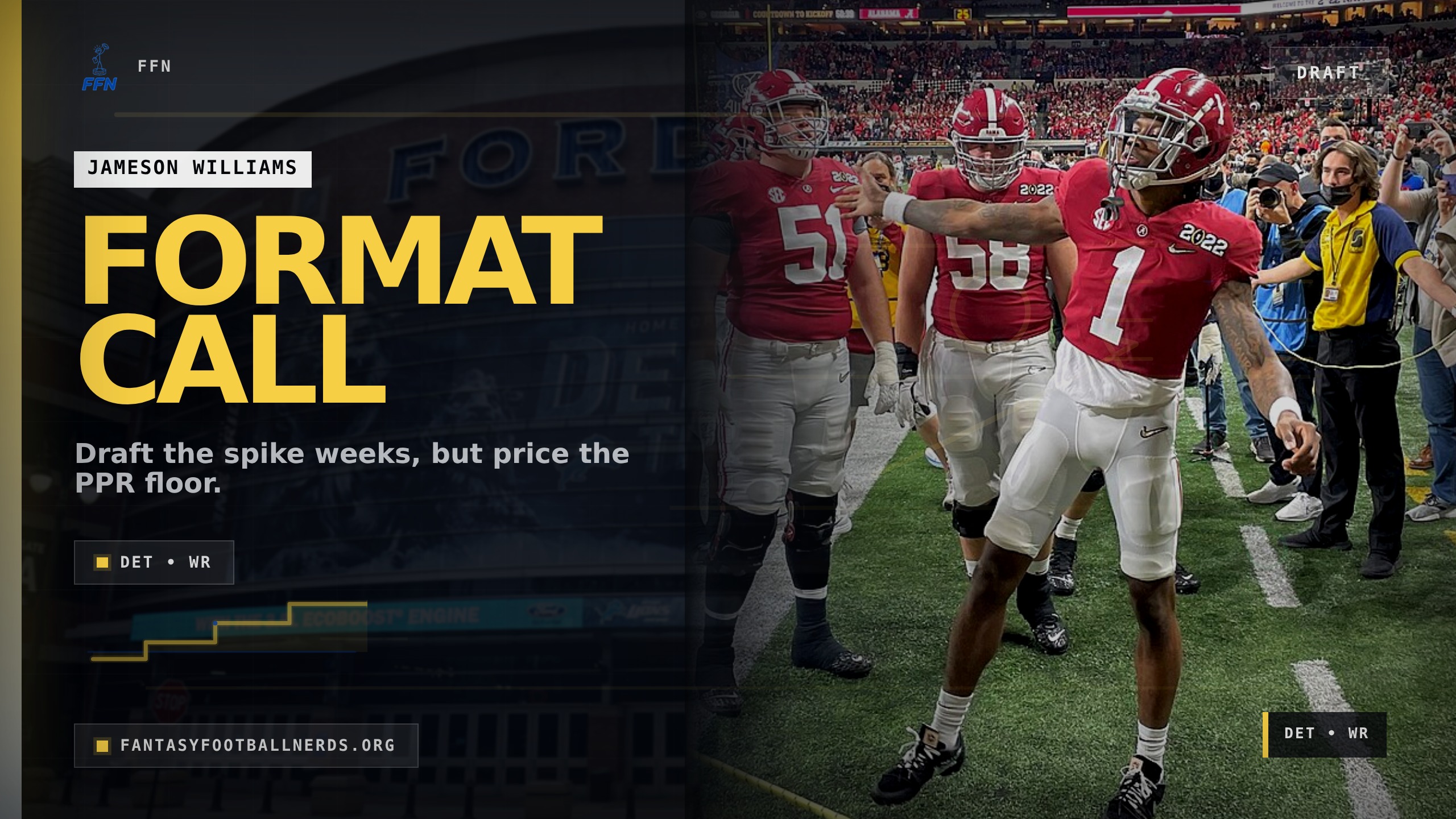 Draft Jameson Williams Where Spike Weeks Matter