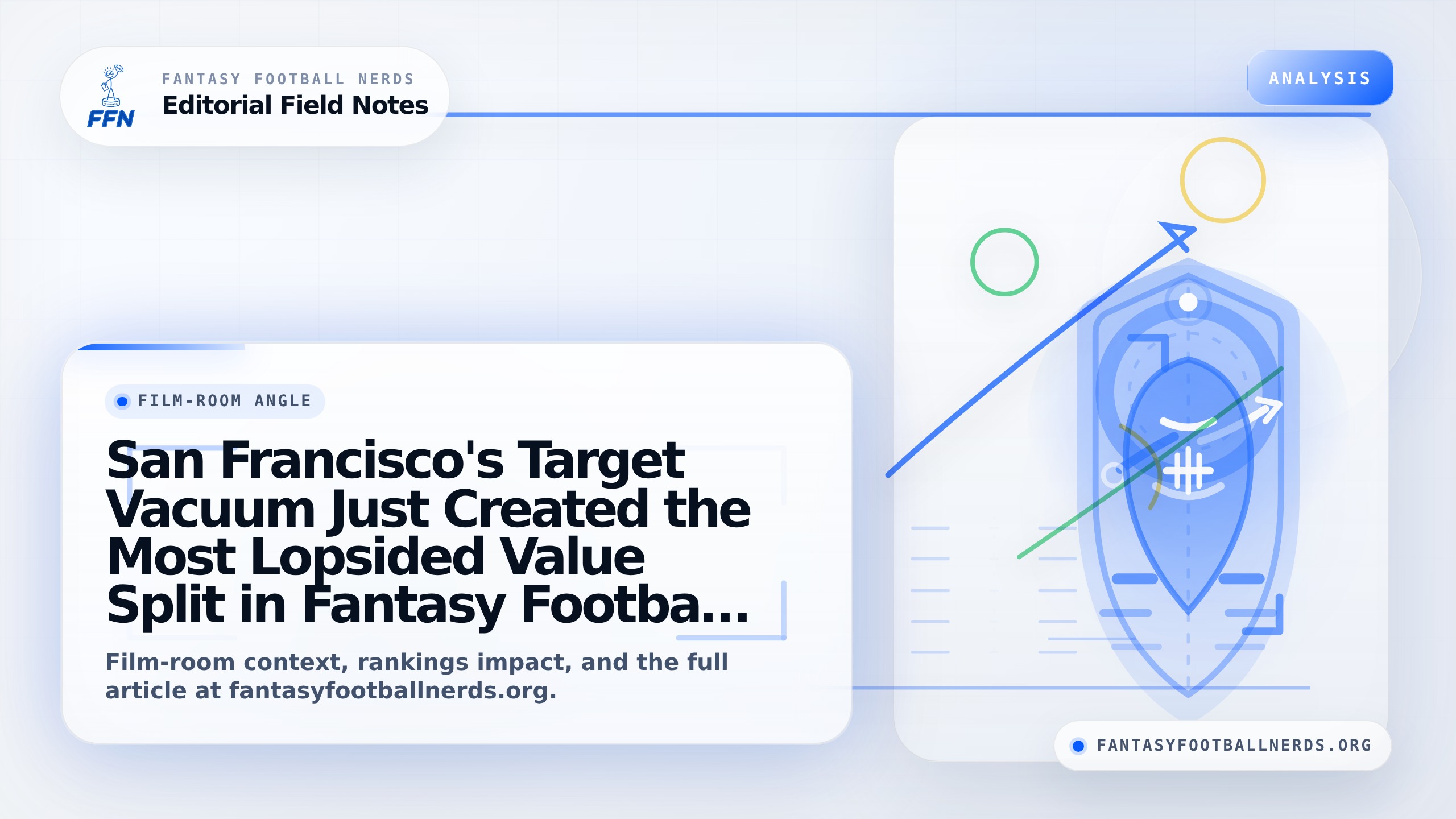 San Francisco's Target Vacuum Just Created the Most Lopsided Value Split in Fantasy Football