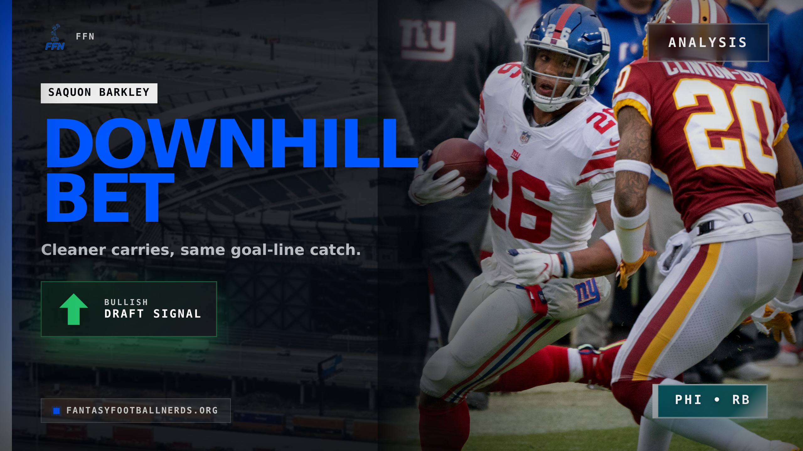 Saquon Barkley's Downhill Bet Comes With a Goal-Line Catch