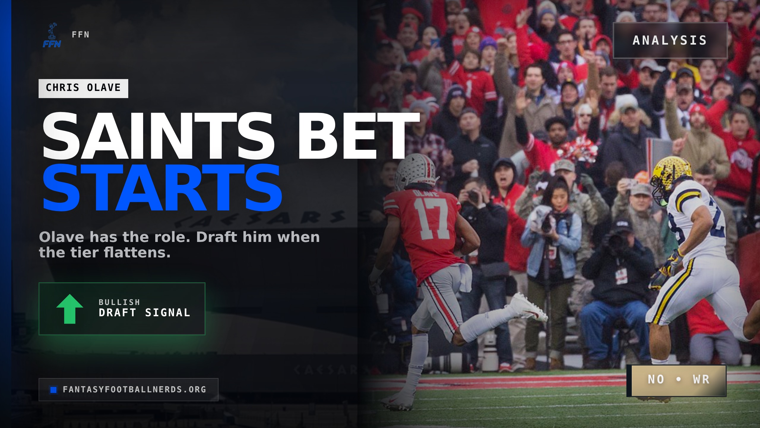 Target Chris Olave When the Saints Bet Gets Practical