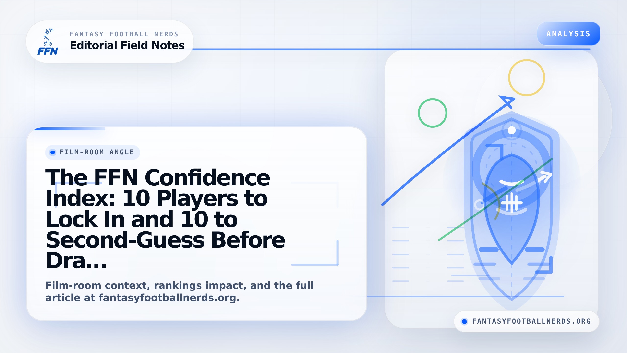 The FFN Confidence Index: 10 Players to Lock In and 10 to Second-Guess Before Draft Day