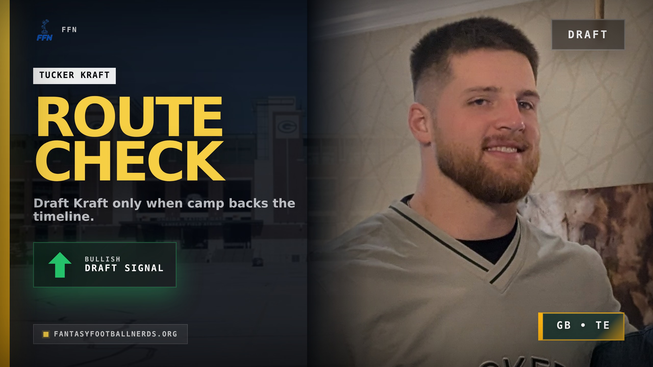 Tucker Kraft Is Draftable When the Routes Return