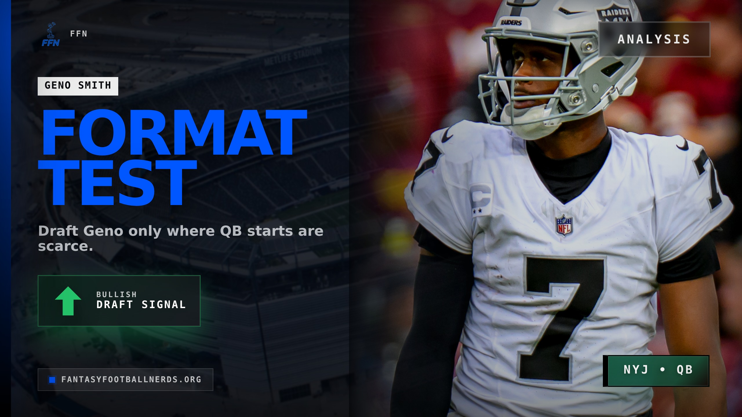 Where Geno Smith Belongs in Superflex, Not 1QB
