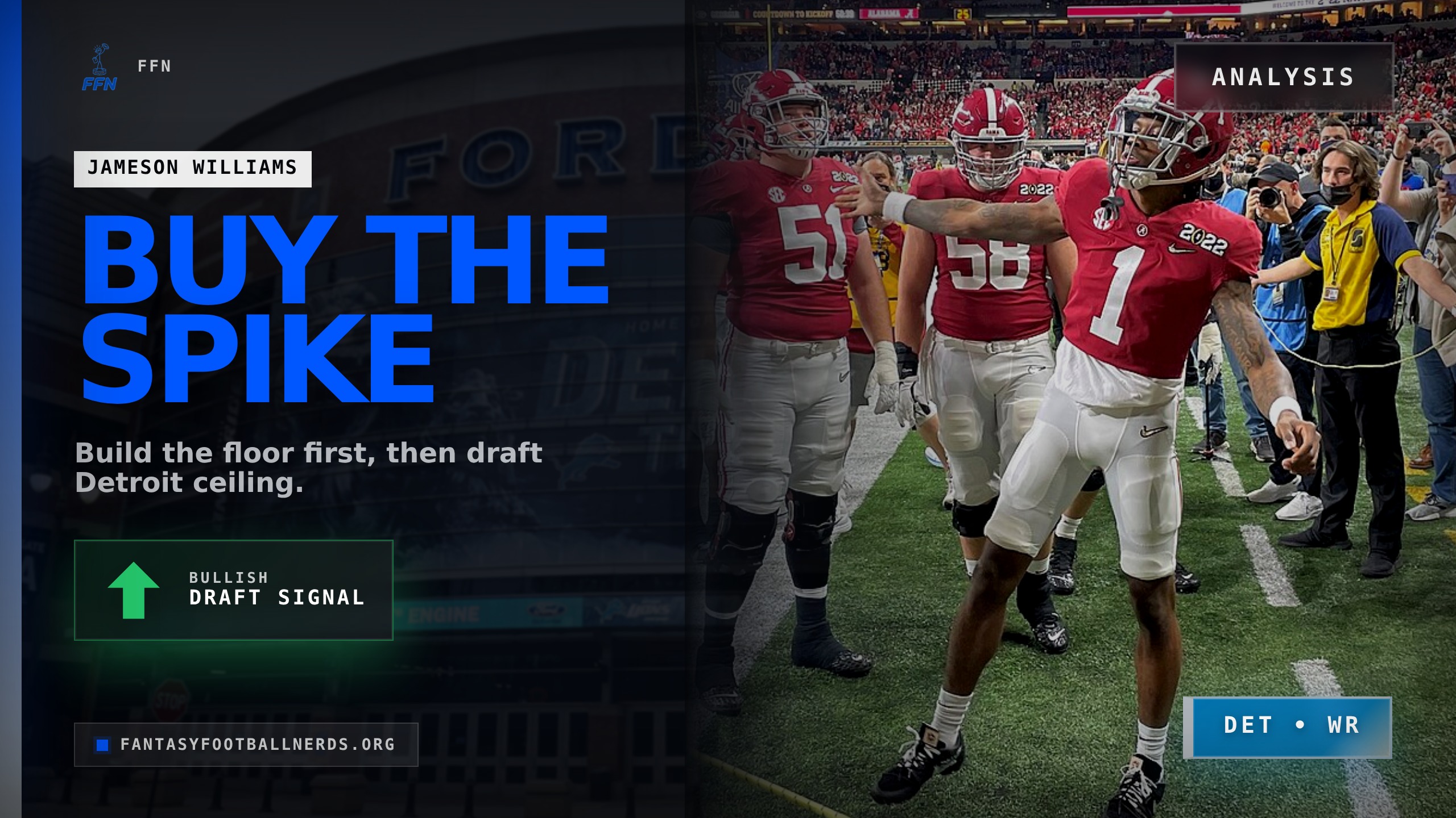 Where Jameson Williams Fits After the Stable WR Tier
