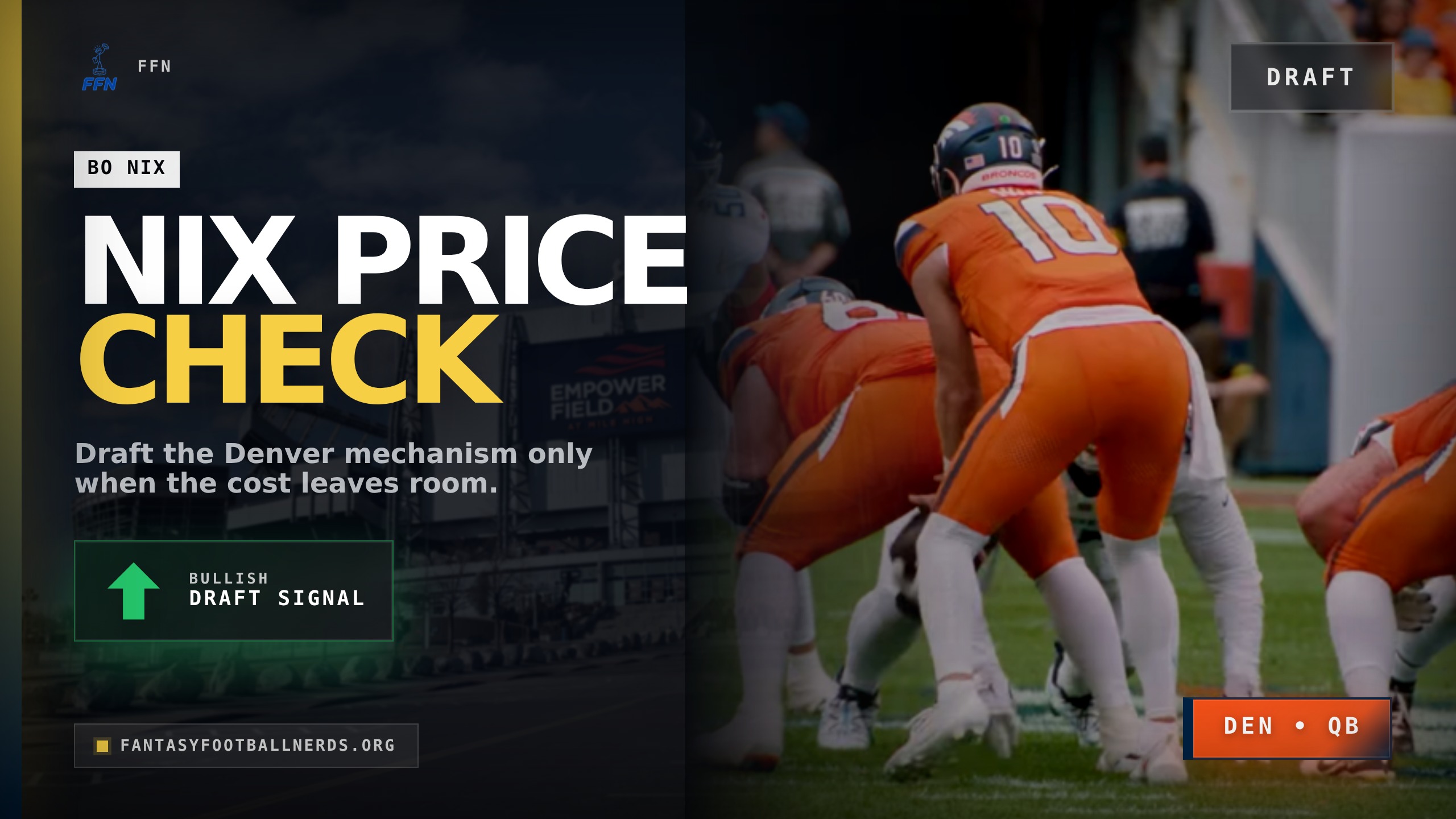 Where the Bo Nix Draft Bet Turns Playable