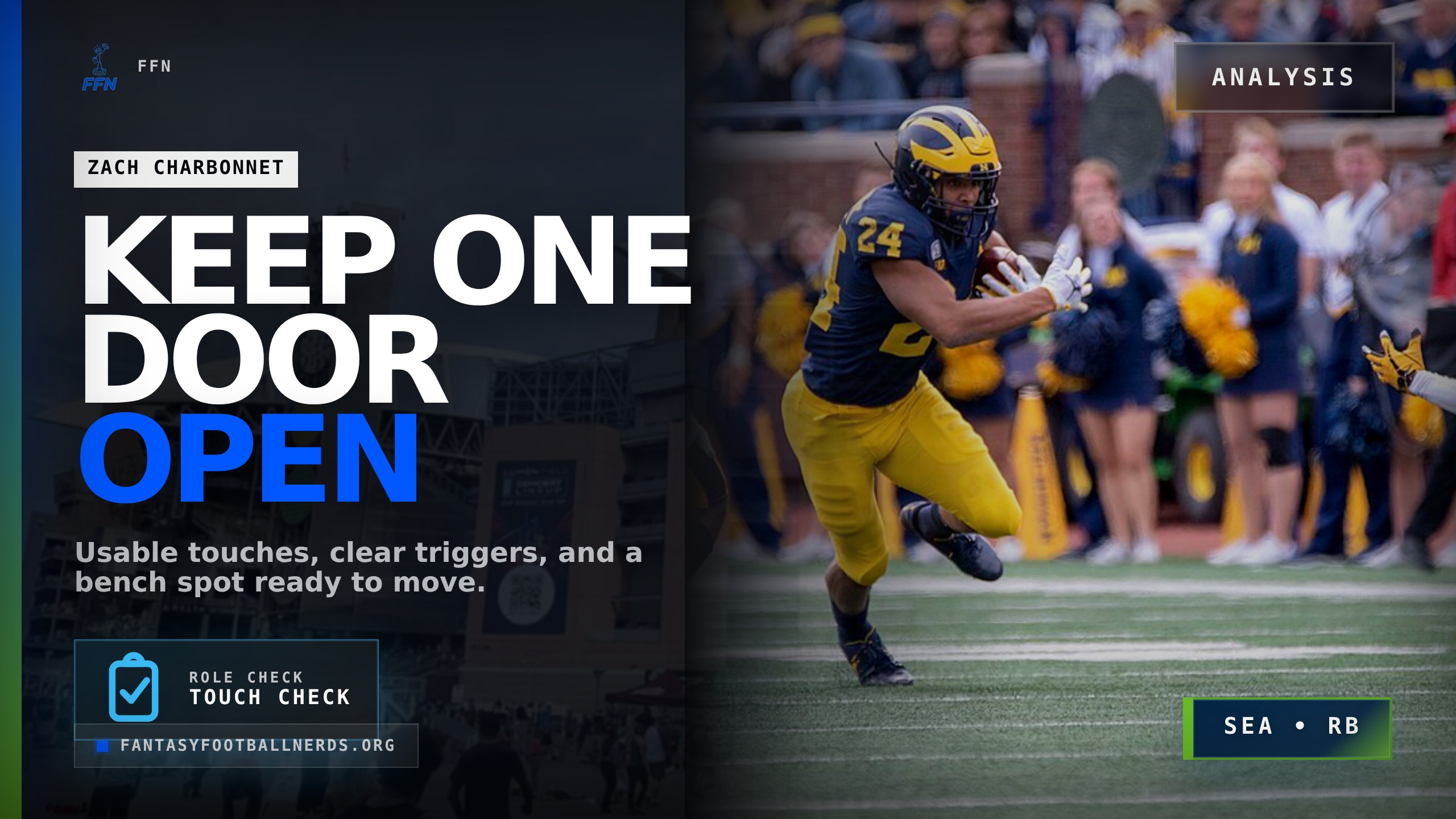 Zach Charbonnet Is the Fantasy Stash to Target