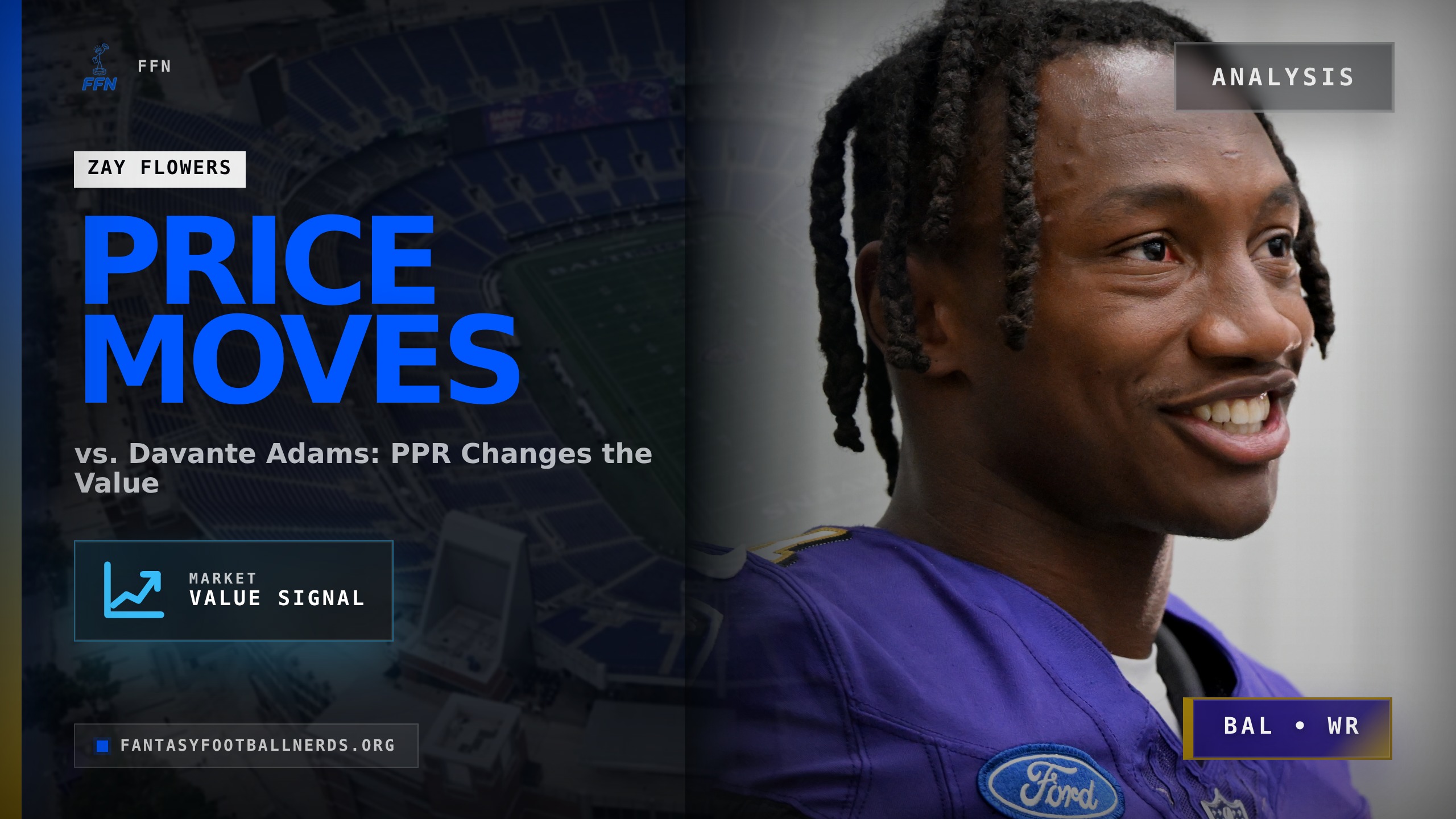 Zay Flowers vs. Davante Adams: PPR Changes the Value